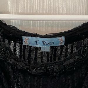 Black airy babydoll style dress